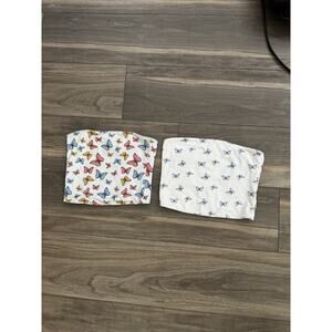 y2K Butterfly Tube Top Bundle XS